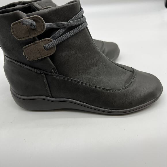 Women Ankle Boots Low Heel Slip on Comfortable Booties Gray Size 8US / 39CN - Picture 4 of 12